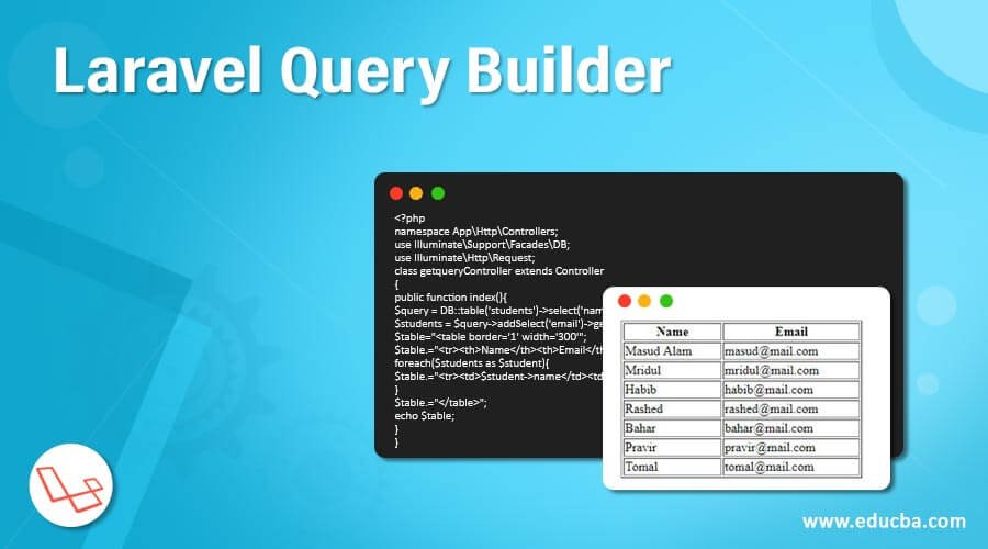 consulta a la ruta (Query Builder) 
