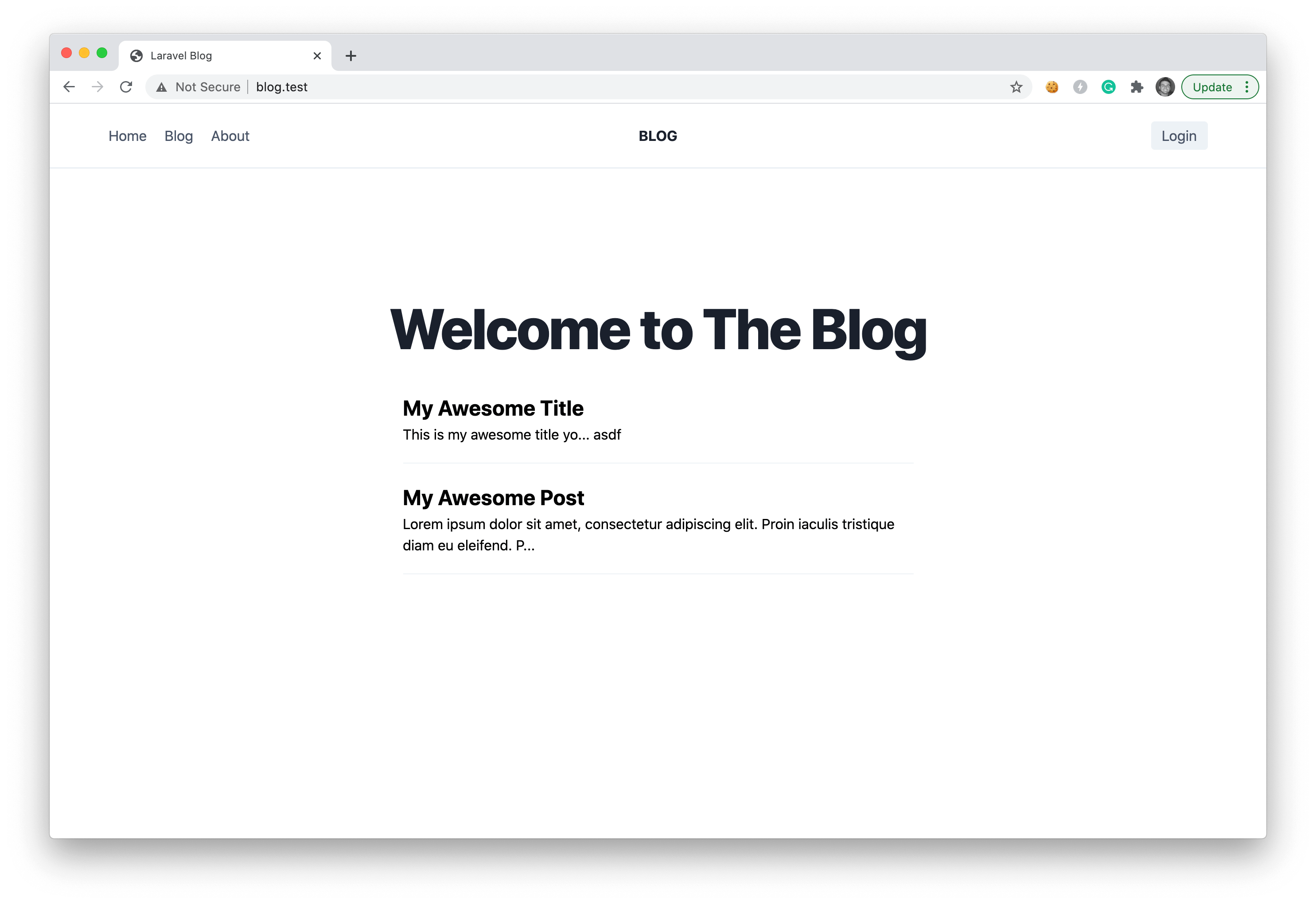 laravel blog