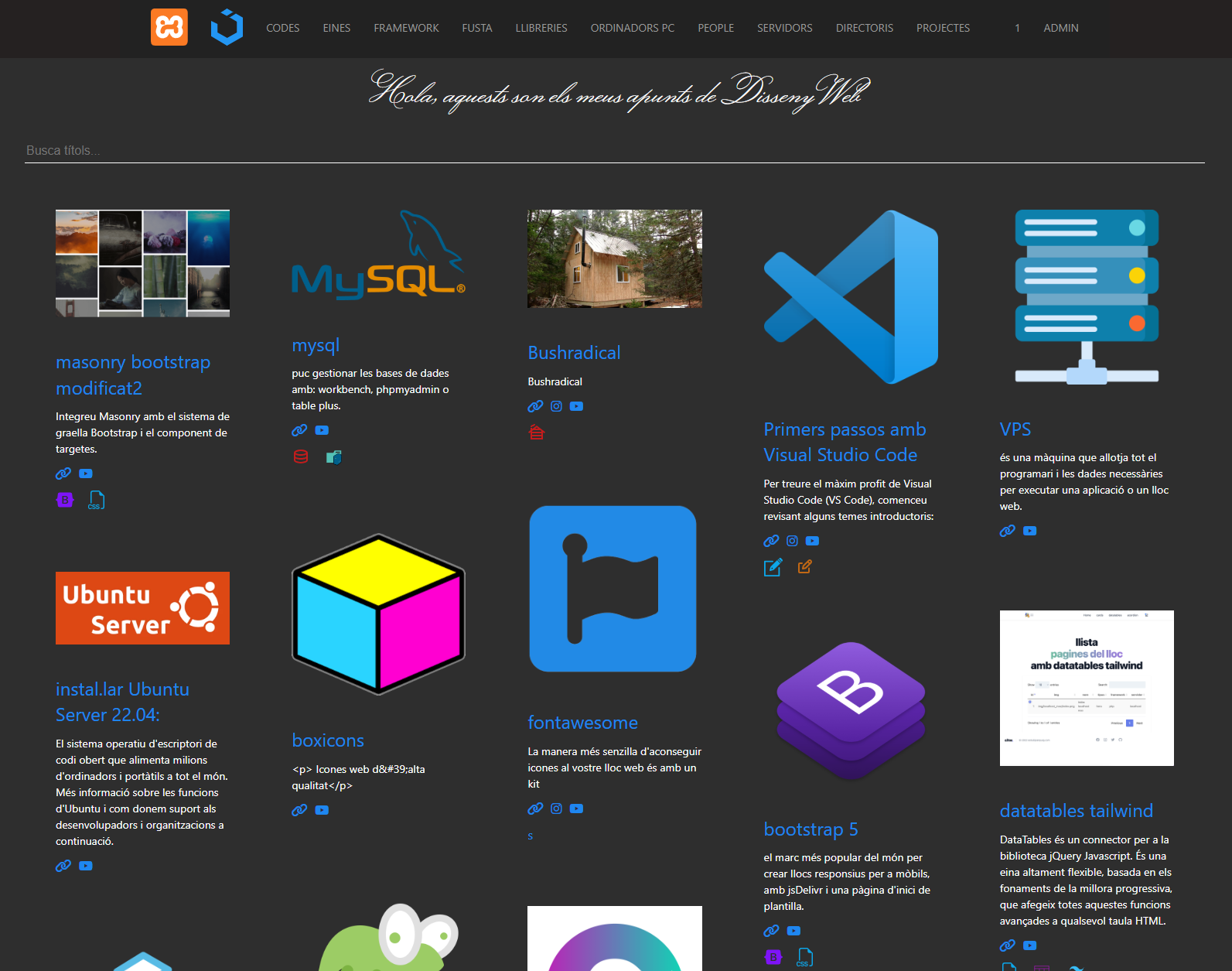 uikit definitiu pagina amb un nav de competicio